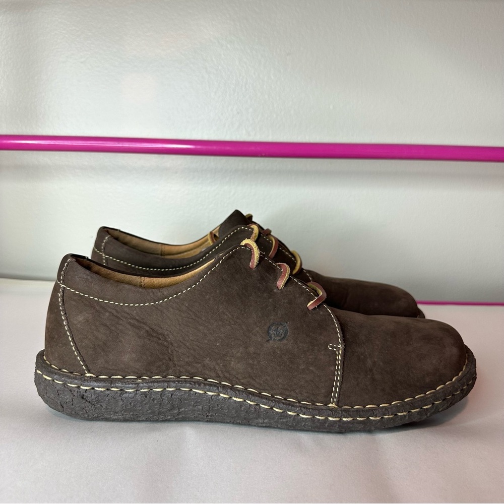 Born Brown Leather Oxford Lace Up Shoes Sz 11 womens